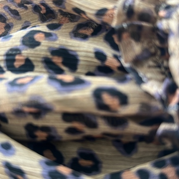 Cece animal print blouse sheer nude mesh size S float - Picture 8 of 8